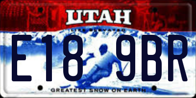 UT license plate E189BR