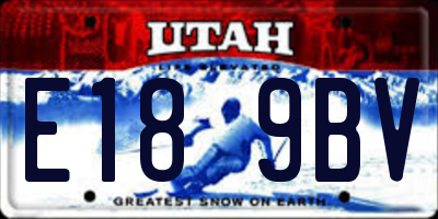 UT license plate E189BV