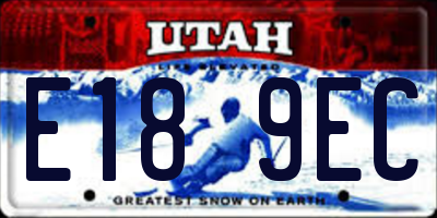 UT license plate E189EC