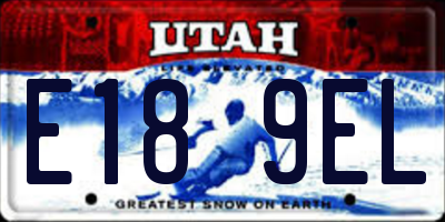 UT license plate E189EL