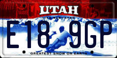 UT license plate E189GP