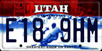 UT license plate E189HM