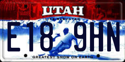 UT license plate E189HN