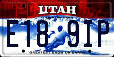 UT license plate E189IP