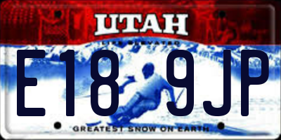 UT license plate E189JP