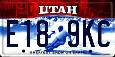 UT license plate E189KC