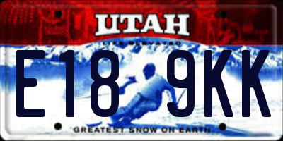 UT license plate E189KK