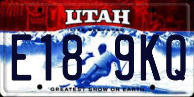 UT license plate E189KQ