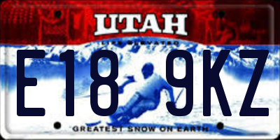 UT license plate E189KZ