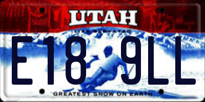 UT license plate E189LL