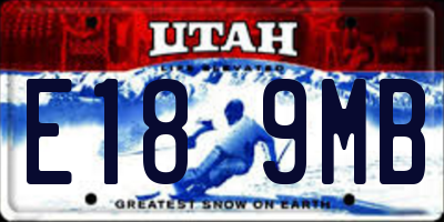 UT license plate E189MB