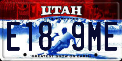 UT license plate E189ME
