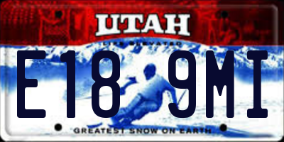 UT license plate E189MI