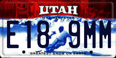 UT license plate E189MM