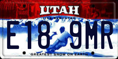UT license plate E189MR