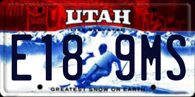 UT license plate E189MS