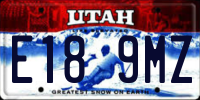UT license plate E189MZ