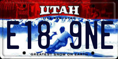UT license plate E189NE