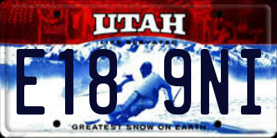 UT license plate E189NI
