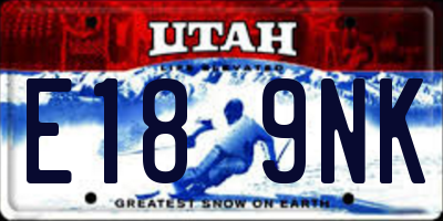 UT license plate E189NK