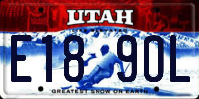 UT license plate E189OL