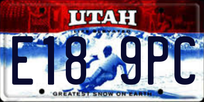 UT license plate E189PC