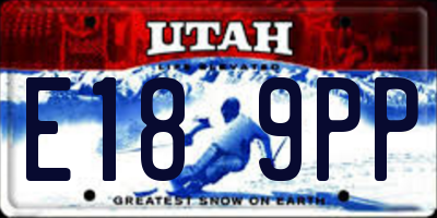 UT license plate E189PP