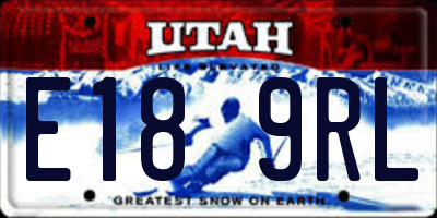 UT license plate E189RL