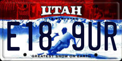 UT license plate E189UR