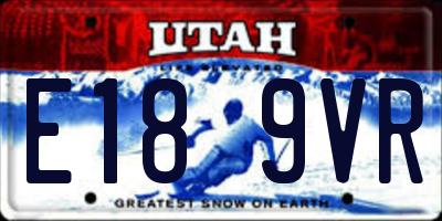 UT license plate E189VR