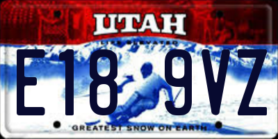 UT license plate E189VZ