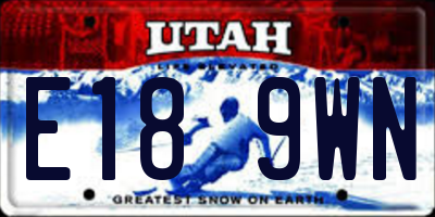 UT license plate E189WN