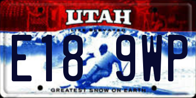 UT license plate E189WP