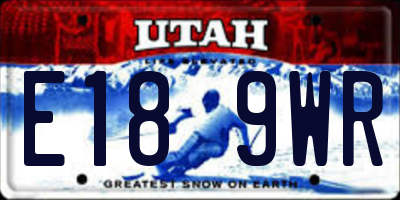 UT license plate E189WR
