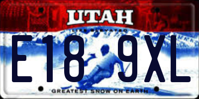 UT license plate E189XL