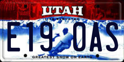 UT license plate E190AS