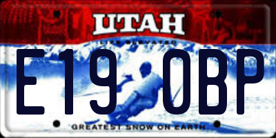 UT license plate E190BP