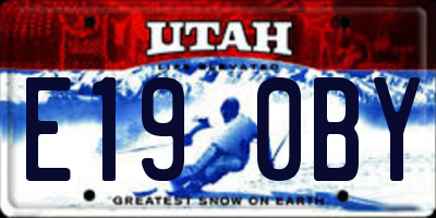 UT license plate E190BY
