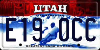 UT license plate E190CC