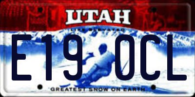 UT license plate E190CL