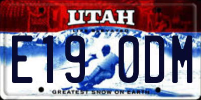 UT license plate E190DM