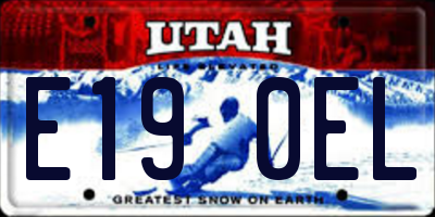 UT license plate E190EL