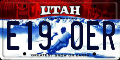 UT license plate E190ER