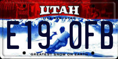 UT license plate E190FB