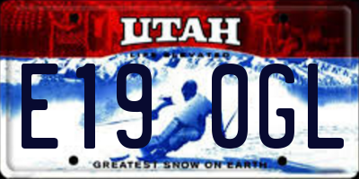 UT license plate E190GL