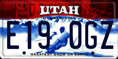 UT license plate E190GZ