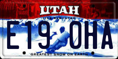 UT license plate E190HA
