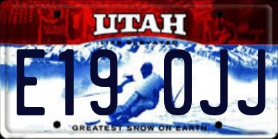 UT license plate E190JJ
