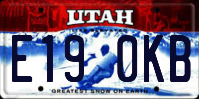 UT license plate E190KB