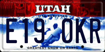 UT license plate E190KR